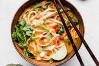 Spicy Thai Red Curry Noodle Bowl