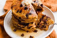 Spiced Pumpkin Chocolate Chip Pancakes