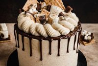 Golden Graham Marshmallow Chocolate Cake
