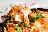 Rustic Cast Iron Lasagna Bake