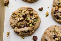 Emerald Pistachio Chocolate Chip Cookies
