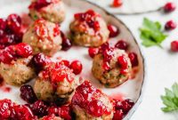 Festive Cranberry Turkey Meatballs
