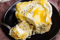 Sunshine Lemon Poppy Seed Cake with Whipped Lemon Curd Cloud
