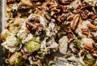 Velvety Brussels Sprouts Gratin with Smoky Bacon