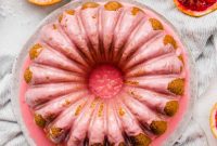 Crimson Citrus Crown Cake