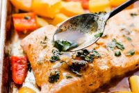 Fiery Citrus Salmon Sheet Pan Dinner