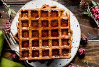 Festive Gingerbread Waffles