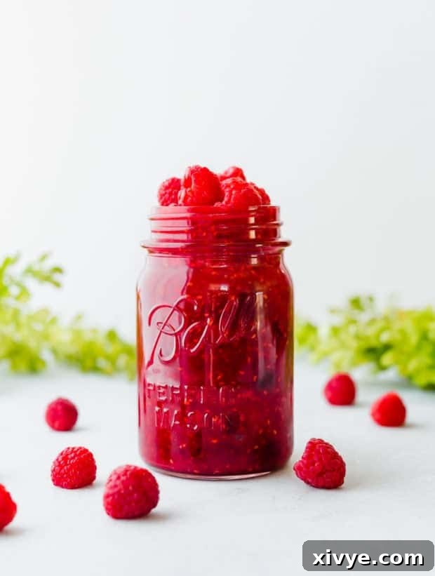 Delicious and easy to make raspberry sauce! Use fresh or frozen raspberries to make this delicious sauce. We love to use this atop ice cream, cheesecake, or crepes! 