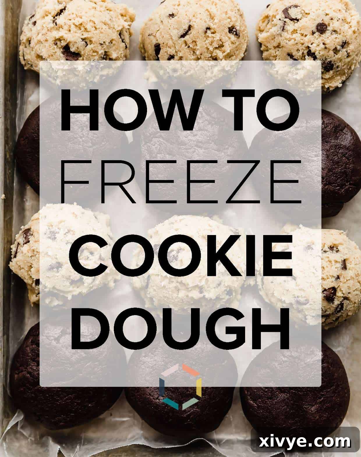 Bake Later: Freeze Cookie Dough for Future Treats 2 Perfectly portioned cookie dough balls, ready for freezing, arranged neatly on a baking sheet. The text "How to Freeze Cookie Dough" is subtly overlaid, indicating the focus of the article.