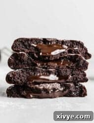 Crumbl Molten Lava Cookies against a white background.