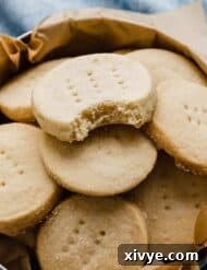 A bite taken out of the best shortbread cookie.